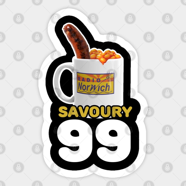 Savoury 99 Beans and a Sausage Sticker by Meta Cortex